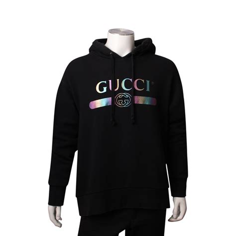 gucci logo hoodie|Gucci oversized hoodie.